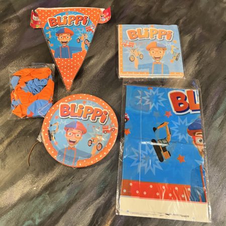 Blippy Birthday Party Supplies Balloons Plates Banner Napkins Tablecloth