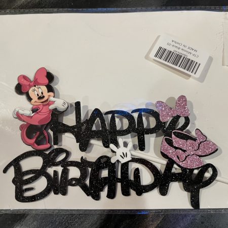 Minnie Mouse Happy Birthday cake topper NEW 