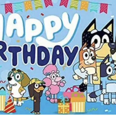 BLUEY & BINGO dogs Birthday Party Supplies  PLATES NAPKINS TABLECLOTH For 10.