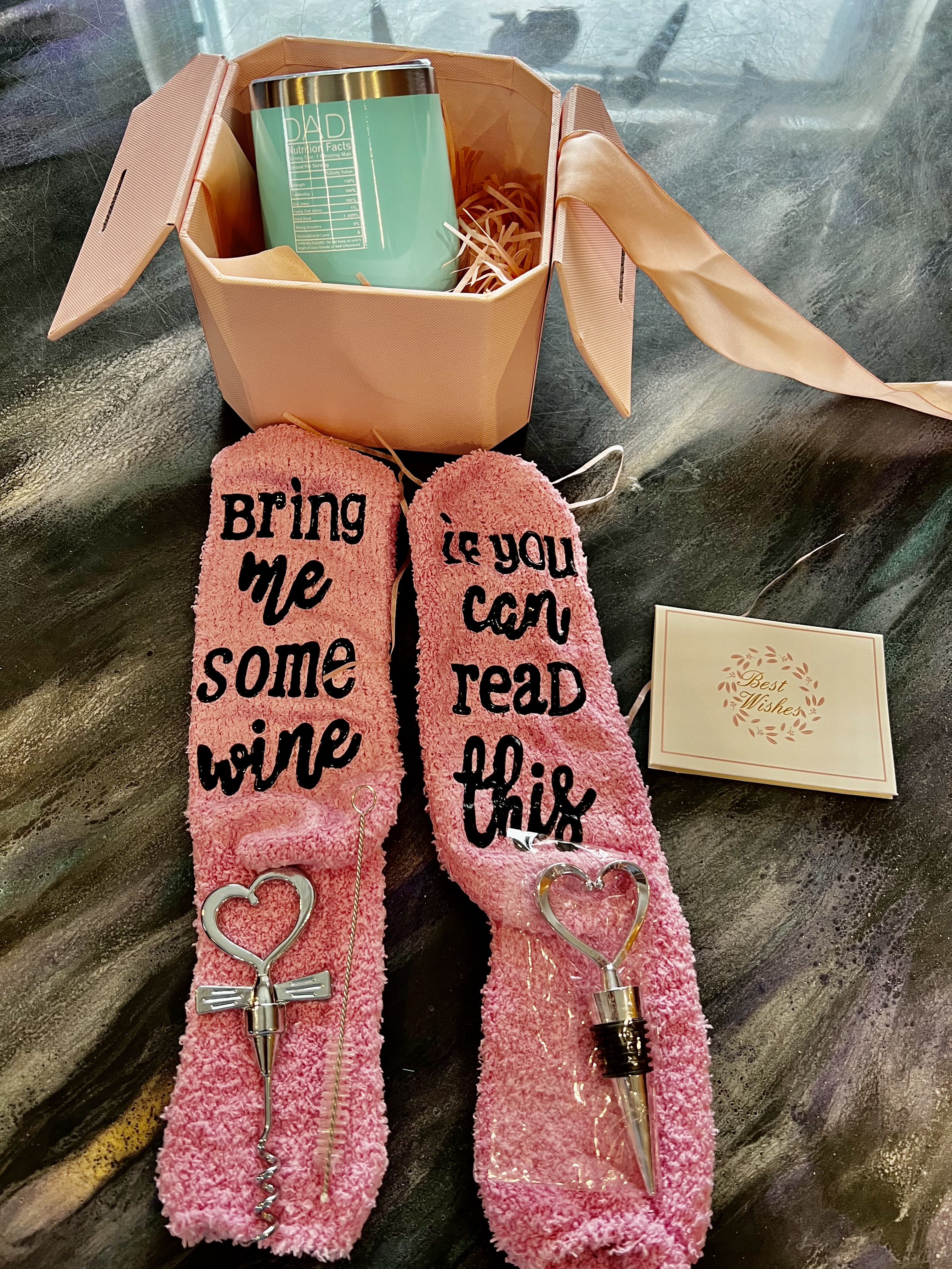Wine Tumbler  Wine Socks Gift Set, Birthday Christmas Gifts for Mom 12 oz