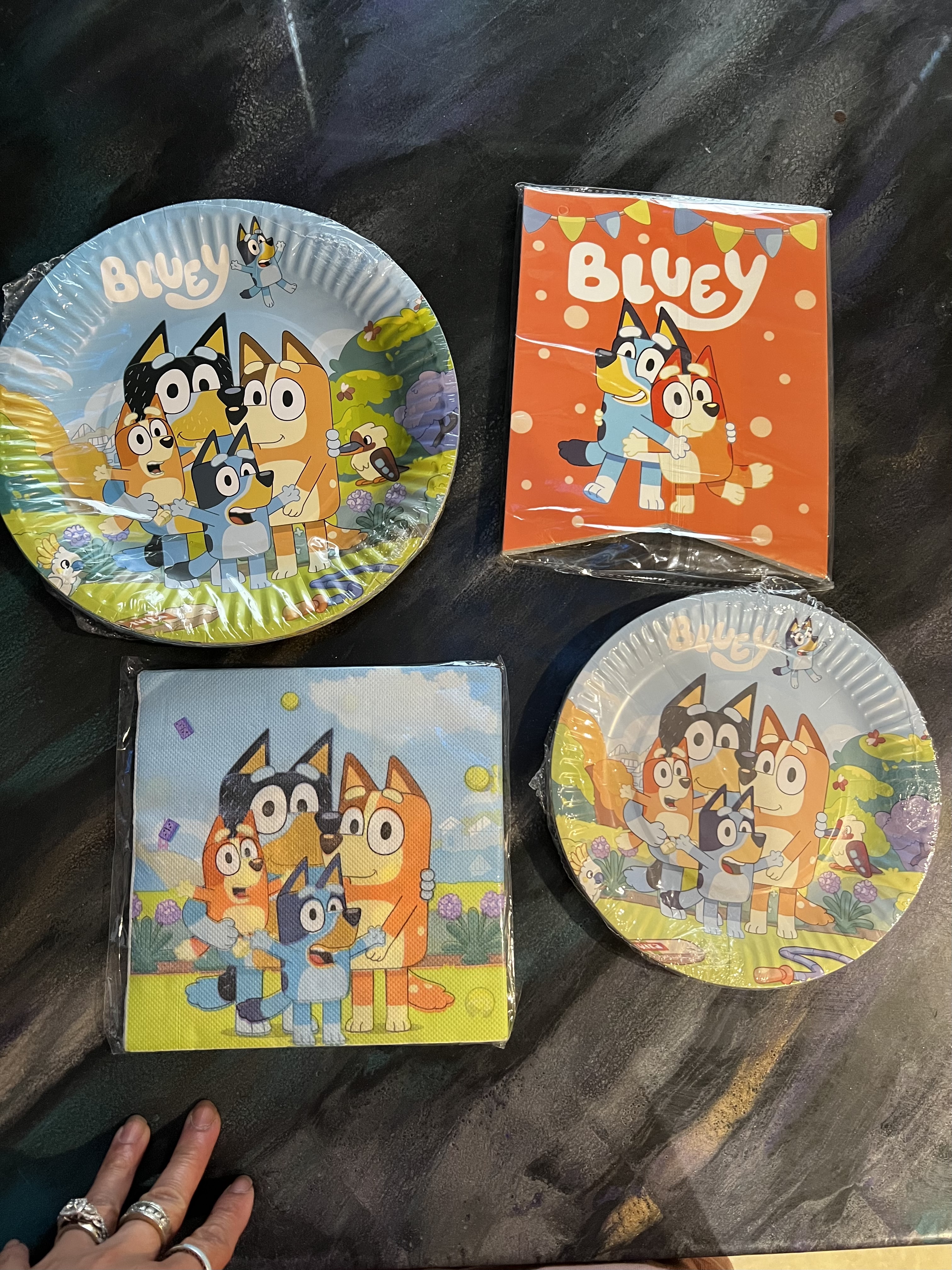 BLUEY & BINGO dogs Birthday Party Supplies  PLATES NAPKINS TABLECLOTH For 10