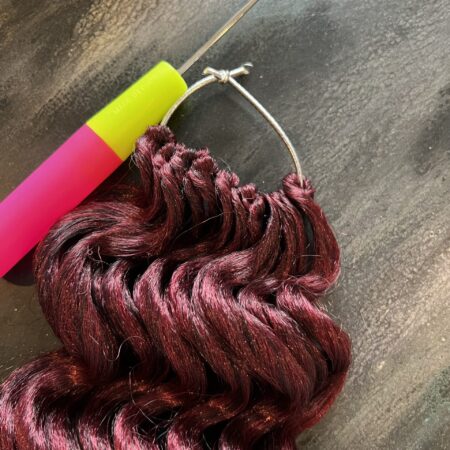 Ocean Wave Crochet Hair for Braiding Burgundy  8 Packs Crochet 9 Inch T118