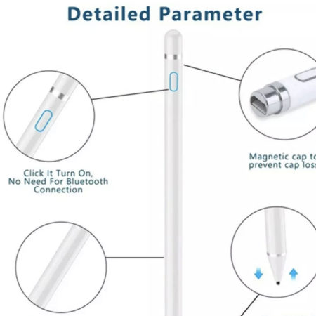 WHITE Fine Point Digital Stylus Pen Works for iPhone, iPad, and Other Tablets