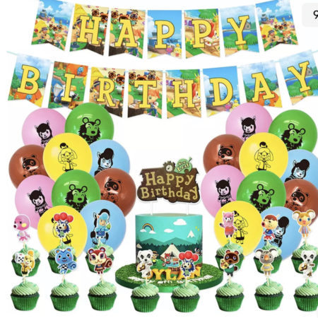 Animal Crossing Birthday Party kit 42PCS banner for Kids Video Game Theme