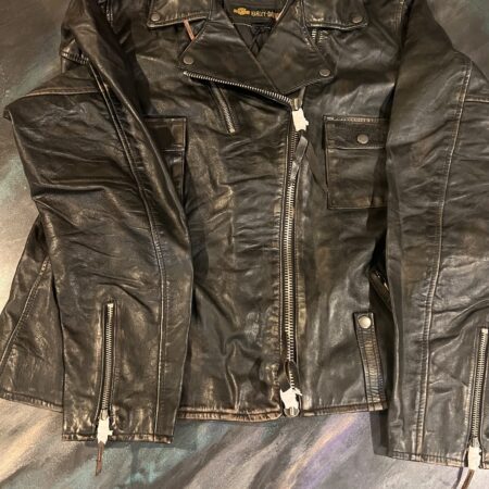 Harley-Davidson® Women's Wild Distressed Leather Biker Jacket, Black 98017-18VW