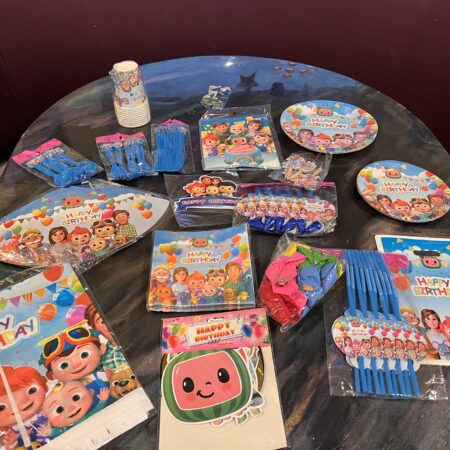 Cocomelon Birthday Party Supplies Service For 10 Guests Plates Cups Tableware