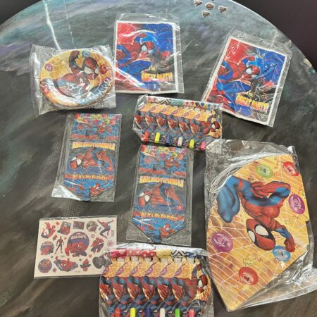 Spider Man  Birthday Party Supplies Plates Tattoos Invitations Horn Party For 20