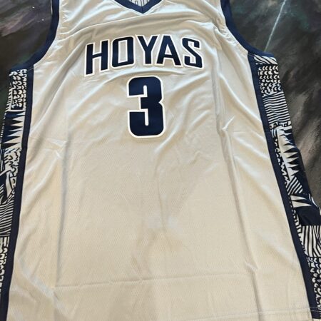 GEORGETOWN HOYAS ALLEN IVERSON 3 STITCHED GREY JERSEY SIZE XXL NEW