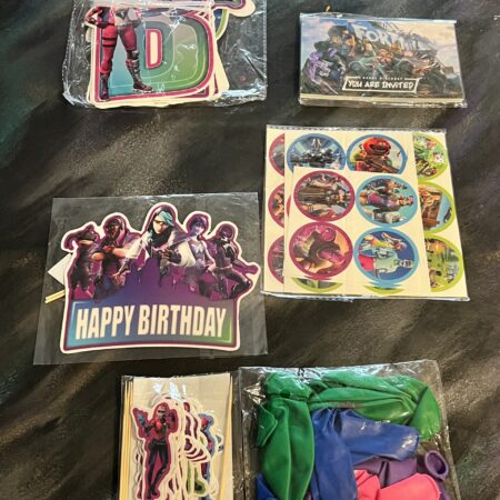 Fortnite Birthday Party Supplies Set Video Game Theme Decoration for Adults,Teen